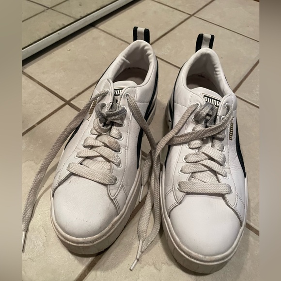 Puma Women’s Mayze platform sneakers. White. 8.5 - Picture 2 of 7